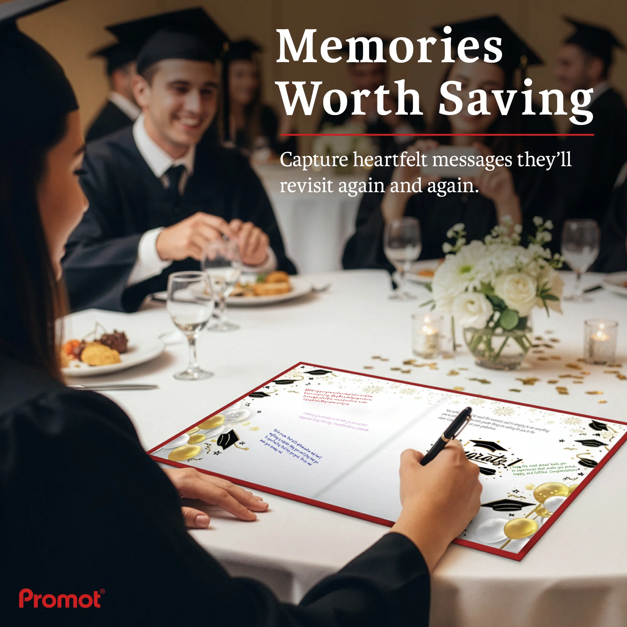 Personalized Graduation Party Guestbook- Class of 2026 (RED)